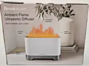 Brookstone Ambient Flame Ultrasonic LED Diffuser New in Box