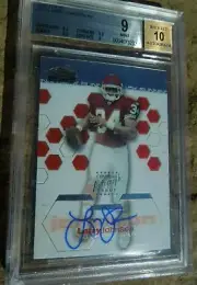 2003 Topps Finest 482/999 Larry Johnson #125 BGS 9 Rookie Auto