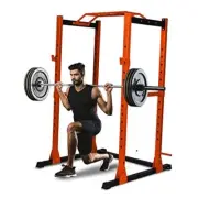 Adjustable Squat Rack Stand - Barbell Rack With Safe Locking System, Landmine