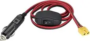 AAOTOKK 16AWG XT60 Cigarette Lighter Cable,16AWG 12V XT60 Famale to Cigarette Lighter Male Plug Cable for XT60 Drones and Other XT60 Battery Charging Equipment with Fuse and Switch(1m/3ft-F)