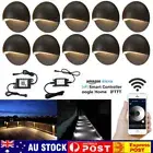 10X 50mm 12V Black LED Deck Stair Step Fence Lights Post Lamp WIFI Dimmer Timer