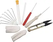 COHEALI Needle Felting Starter Kit Complete Felt Tool Set with Felting Pad Needles Scissors Wooden Handle Awl Finger Stall Glue Stick for Crafting Beginners Random Color Random Color