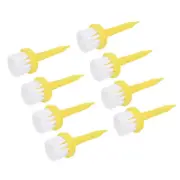 Golf Tee Brush Top 2 Inch, 12 Pack Unbreakable Plastic Golfing Tees, Yellow