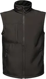 [REGATTA] Mens Octagon 3 Layer Printable Softshell Bodywarmer (UK Size: S) (Black)