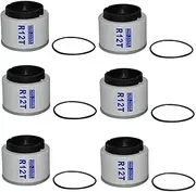 6 Pcs R12T Fuel/Water Separator Filter Elements Compatible With Racor 140R 120AT S3240 NPT ZG1/4-19 Automotive Parts