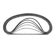 1/2 Inch X 24 Inch Silicon Carbide Sanding Air File Belts (24 Pack, 60 Grit)