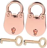 CTIRCHIU 2Set Mini Vintage Padlock Small Metal Locks with Key for Handbags Suitcases Jewelry Boxes Lightweight Durable Security for Travel and Storage