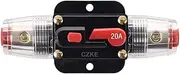 SKXMOD DC12V 24V Cars Power Battery Charger Circuit Breaker in-Line with Manual Reset Switches Automobile 20A