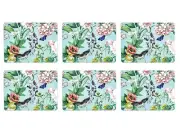 NEW Romantic Garden Collection Cork Backed Placemats Set of 6