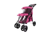 Ibiyaya Double Decker Pet Stroller for Multiple Pets - Red Violet