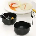 2pcs Egg Poacher Collapsible Boiler Egg Mold Egg Cooker Cups with Oil Brush