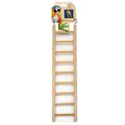 9-Step Wooden Bird Ladder | Easy to Install | Fun Exercise for Your Bird