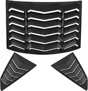 TM Rear & Side Window Louvers Compatible for Chevrolet Camaro 2016-2021 ABS Sun Shade Windshield Cover Matte Black in GT Style