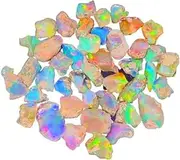 [JAI GEMS] 100 Cts Of Ethiopian Opals Raw Rough Aaa Quality-10-15mm | Uncut Opals | Raw Real Opal Crystals, 10-15mm, Crystal, ethiopian opal