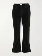 [FRAME] FRAME - Le Crop Mini Boot Velvet Bootcut Pants - Black - 23 23 Black