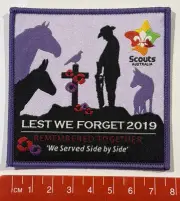 2019 ANZAC DAY - Scouts Australia Badge / Patch, Perfect Condition
