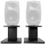 Rockville 8” Black Studio Monitor Speaker Stands For Genelec 8020D Monitors