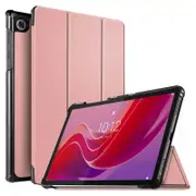 For Lenovo Tab M11 Case Folio Leather Smart Magnetic Flip Stand Case Cover (Rose Gold)