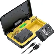 ENEGON NP-FZ100 20W Fast Charger Set for Sony Alpha 7 IV, Alpha 7 III, A9, A9R, A6700, A6600, FX3, FX30, A1, 2-Pack 2280mAh Batteries, Compatible with Sony NP-FZ100, Digital Display, SD Card Slot