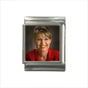 Sarah Palin Republican GOP VP Candidate Alaska Governor Italian Charm Link 13mm
