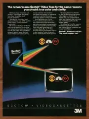 1982 Scotch Videocassette Vintage Print Ad/Poster VCR VHS Video Wall Pop Art 80s
