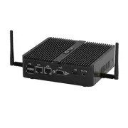 Fanless Mini PC, Celeron J4125, DDR4 8GB RAM 128GB SSD, Micro PC, 2 LAN, WiFi...