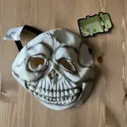 VINTAGE Skeletor Skeleton Mask Halloween Rubber Costume New With Tags NOS