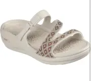 skechers womens wedge sandals /show Stopper /natural Arch Fit /size 10