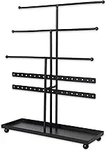 Home Traditions Z01647 Tree Tower, 3 Tier Metal with Modern Look and Jewelry Organization, Black