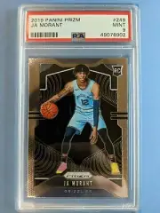 2019-20 PANINI PRIZM JA MORANT #249 BASE PRIZM RC/ROOKIE PSA 9 MINT BGS