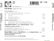 ERNA BERGER SINGS MOZART, SCHUBERT & BACH NEW CD