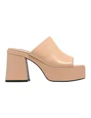 [Nine West] Danzi Platform Heeled Mule in Natural