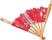 Baluue Japanese Fan Retro Hand Fan with Tassel Portable Circular Design for Dance Performance and Home Decoration Lightweight and Durable for Cosplay