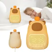 Capybara Alarm Clock Night Light Tabletop Digital Alarm Clock Lamp for Baby Kid