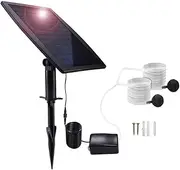 Lancoon Solar Powered Air Pump Kit, 2.5W Solar Panel, Air Pump, Air Hoses and Airing Stones for Garden Fish Tank Pool Fishing Pond
