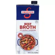 Swanson 100% Natural Gluten-Free Beef Soup Broth, No MSG, Non-GMO, 32 Ounce