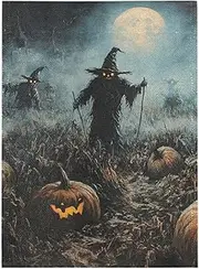 YXYZRMY Halloween Scarecrow Pumpkin Burlap Garden Flag, 28” x 40” Double Sided Garden Flags for Outside, House Yard Flags, Seasonal Outdoor Decorative Flag