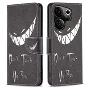 Folio Leather Pattern Printing Phone Cover For Tecno Camon 20 Premier 5g, Wallet Design Case