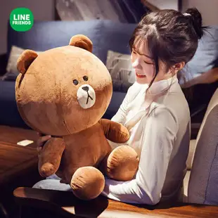 LINE FRIENDS布朗熊公仔可妮兔結婚婚慶娃娃壓床玩偶毛絨玩具