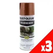 Hammered Copper Spray Paint Can 340g Rustoleum Rust Prevention Patented 3 Pack