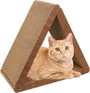 Cat Scratching Pads | Interactive Cat Scratcher Triangular | Detachable Pet Kitten Mental Physical Exercise Companion for Small Medium Large Breeds Playing