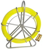 Fish Tape Fiberglass 425FT 6MM Duct Rodder with Brake Electrical Fishtape Cable