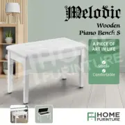 Melodic Adjustable Wooden Bench Chair Keyboard Seat Piano Stool w/Large Storage