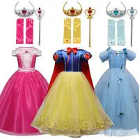 在飛比找蝦皮商城精選優惠-女孩公主裝扮連衣裙兒童萬聖節派對角色扮演兒童公主裙
