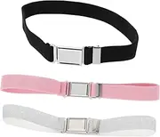 [BESTYASH] Boys Girls Elastic Belts 3 Pack Dress Waist Belts Buckle Stretchy and Adjustable for Everyday Wear