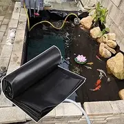 Pond Liner 5 Mil Thick Black HDPE Outdoor Koi Ponds Underlay, Preformed Pond Liners, Foldable Membrane for Small Ponds, Fountain, Garden Waterfall(1x8m(3.3x26.2ft))