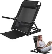 Adjustable Lifting Bed Backrest with Armrest Large Folding Back Rest,8 Levels Support Folding Back Rest,Folding Disability Bed Backrest for Elderly Patients Back Neck Lumbar Support