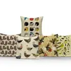 Single-sided Printing Polyester Cushion Cover Cute Bird Pattern Pillows Case