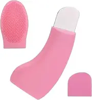 Blackhead Remover Tool, Silicone Stainless Steel Blackhead Extractor Deep Clean Black Head Remover for Face Nose with Silicone Brush Dust Cover Face Scraper Tool for Women (Pink)