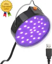USB Led Black Light Lamp, 10W Portable UV Blacklight, Glow in the Dark for Party